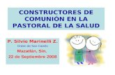 CONSTRUCTORES DE COMUNIÓN EN LA PASTORAL DE LA SALUD