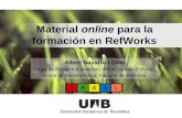 Material  online  para la formación en RefWorks