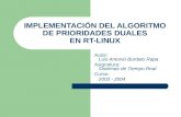 IMPLEMENTACIÓN DEL ALGORITMO DE PRIORIDADES DUALES EN RT-LINUX