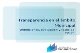 Transparencia en el ámbito Municipal