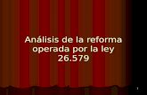 Análisis de la reforma operada por la ley 26.579
