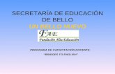 SECRETARÍA DE EDUCACIÓN DE BELLO UN BELLO NUEVO