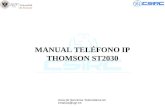 MANUAL TELÉFONO IP THOMSON ST2030