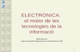 ELECTRÒNICA:  el motor de les tecnologies de la informació