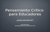 Pensamiento Crítico  para Educadores