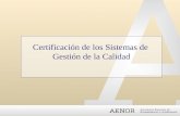 Certificación de los Sistemas de  Gestión de la Calidad