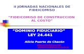 II JORNADAS NACIONALES DE FIDEICOMISO “FIDEICOMISO DE CONSTRUCCION  AL COSTO”