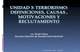 UNIDAD 3: Terrorismo:  Definiciones, causas , motivaciones y reclutamiento