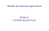 Diseño de sistemas operativos Tema 2  Gestión de procesos