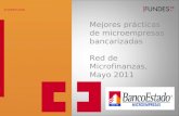 Mejores prácticas de microempresas bancarizadas  Red de Microfinanzas, Mayo 2011