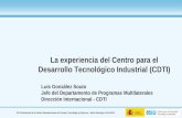 La experiencia del Centro para el Desarrollo Tecnológico Industrial (CDTI)    Luis González Souto