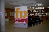 OFERTA  FORMATIVA   DURANTE EL curso 2013/2014