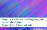 Muerte violenta de Mujeres por razón de Género Femicidio  /  Feminicidio