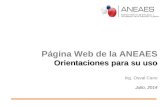 Página Web de la ANEAES Orientaciones para su uso Ing. Osval Cano Julio, 2014