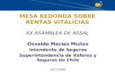 MESA REDONDA SOBRE RENTAS VITALICIAS XX ASAMBLEA DE ASSAL