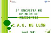 2ª ENCUESTA DE OPINIÓN DE RESIDENTES C.A.U. DE LEÓN MAYO 2011