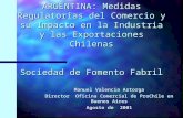 Manuel Valencia Astorga Director  Oficina Comercial de ProChile en Buenos Aires Agosto de  2001