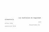 Las Auditorías de Seguridad alimentaria Joan Alfons Albó