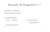 Ejemplo de Programa C++