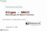 Presentación 6Sigma - DMAIC Metodología de Mejora Continua