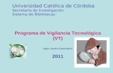 Programa de Vigilancia Tecnológica (VT) Mgter. Sandra Gisela Martín 2011