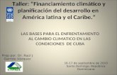Taller: “Financiamiento climático y planificación del desarrollo en  América latina y el Caribe.”
