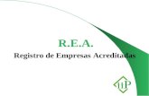 R.E.A. Registro de Empresas Acreditadas