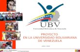 PROYECTO  EN LA UNIVERSIDAD BOLIVARIANA DE VENEZUELA
