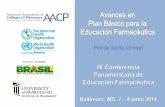 Avances en  Plan Básico para la Educación Farmacéutica Patricia Acuña Johnson