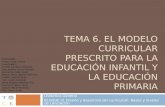 Tema  6. El  modelo  curricular  prescrito para  la  educación infantil  y la  educación primaria