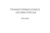 TRANSFORMACIONES GEOMETRICAS Afinidad