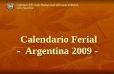 Calendario Ferial -  Argentina 2009 -