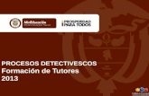 PROCESOS  DETECTIVESCOS Formación  de Tutores 2013