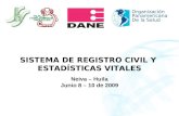 SISTEMA DE REGISTRO CIVIL Y  ESTADÍSTICAS VITALES