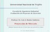 Profesor: Dr. Luis A. Benites Gutiérrez Proyección de Mercado