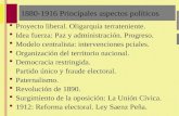 1880-1916 Principales aspectos políticos