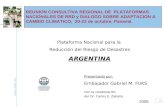 Plataforma Nacional para la  Reducción del Riesgo de Desastres ARGENTINA