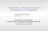 “Evolución y Perspectivas de la Inversión en la Argentina”