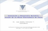 Innovación y Desarrollo Bursátil: Visión de la Bolsa Electrónica de Chile