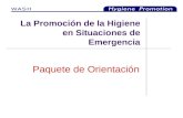 La Promoción de la Higiene en Situaciones de Emergencia