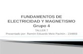 FUNDAMENTOS DE ELECTRICIDAD Y MAGNETISMO Grupo 4