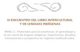 III ENCUENTRO DEL LIBRO INTERCULTURAL Y DE LENGUAS INDÍGENAS