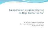 La migración estadounidense  en Baja California Sur
