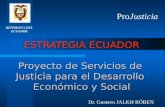 ESTRATEGIA ECUADOR Proyecto de Servicios de  Justicia para el Desarrollo  Económico y Social