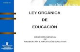 LEY ORGÁNICA  DE  EDUCACIÓN