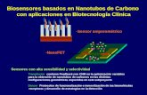 Biosensores basados en Nanotubos de Carbono  con aplicaciones en Biotecnolog ía Clínica