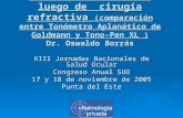 XIII Jornadas Nacionales de Salud Ocular Congreso Anual SUO 17 y 18 de noviembre de 2005