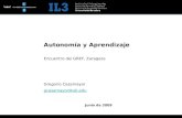 Autonomía y Aprendizaje  Encuentro del GREF, Zaragoza Gregorio Casamayor gcasamayor@ub