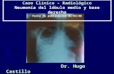 Caso Clínico – Radiológico Neumonía del lóbulo medio y base derecha Fecha de publicación 02/03/08