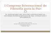 I Congreso Internacional de Filosofía para la Paz